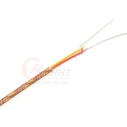 1M/2M/5M/10M K Type Fiberglass Insulation 2*30AWG Thermocouple Compensating Lead Wire KX-H-ANSI-CH