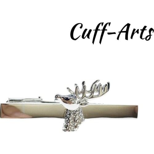 Tie Clip For Men Stags Head Tie Clip Novelty Men Tie Clip Male Business Gift for Mens Jewelry by Cuffarts T10021