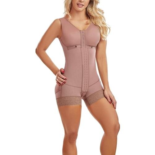 Womens Corset Post Op Recovery Garment Waist Trainer Front Closure Body Shaper Thigh Trimmer Shapewear Slimming Belly Underwear