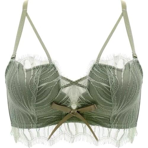 High Quality Lace Sexy Lingerie 3/4 Cup Push Up Women Bra Fashion Comfortable Bralette Wireless Adjusted Girl Underwear