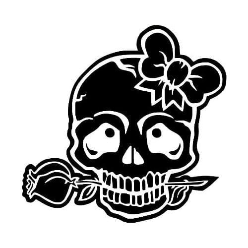 15X15cm Cutting Sticker Bella Skull Rose Decal Vinyl Car Sticker Funny Design Waterproof New TA104