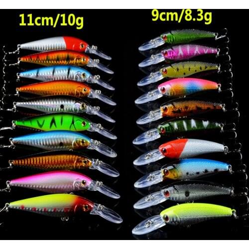 2 Different Style Minnow Lure Mix 20pcs/Set Hard Bait Fishing Lures Crankbait Fishing Wobbler Fishing Tackle