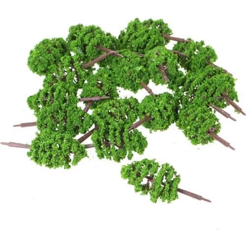 20Pcs Scale Architectural Model Trees Railroad Layout Garden Landscape Scenery Miniatures Tree Building Kits Toy for Kids