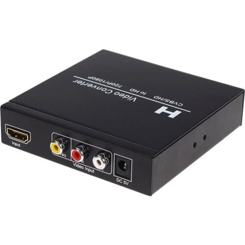 720p HD 1080P HDMI-compatible 3RCA CVBS AV Audio Video Converter Adapter PAL NTSC for PS4 PS5 Xbox DVD Laptop PC To TV Monitor