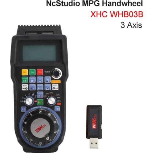 XHC WHB03B Ncstudio CNC Wireless Handwheel Milling Machine 3-Axis MPG Pendant Remote Control Handle V8 Controller Kit