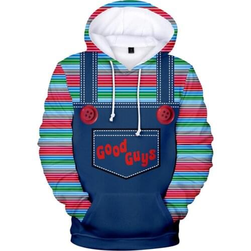 Childs Play Chucky Hoodie 3D Print Tracksuit Casual Hooded Sweatshirt Jacket Coat Unisex Hoody Hoodie