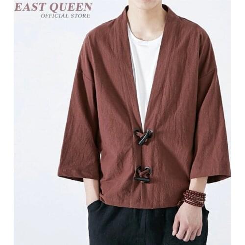 Kimono cardigan men male yukata kung fu japanese mens kimono traditional japanese kimonos japanese samurai clothing AA3805 Y A