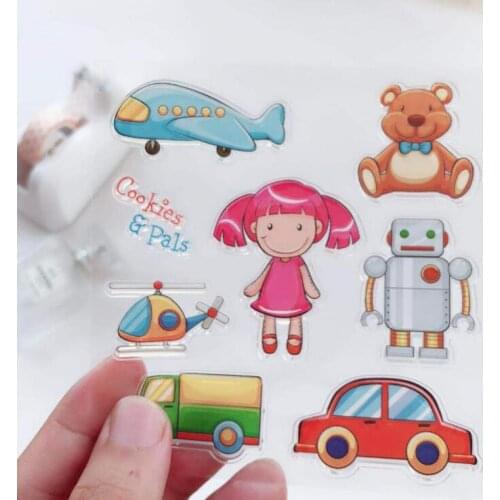 NEW Toy Car Color Transparent Clear Stamps / Silicone Seals for DIY Scrapbooking Photo Album/Card Making