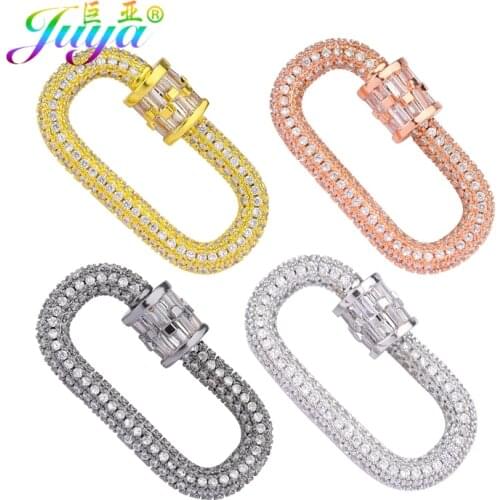 Juya DIY Pendant Carabiner Clasps Supplies Decorative Fastener Screw Lock Clasp Accessories For Luxury Needlework Jewelry Making