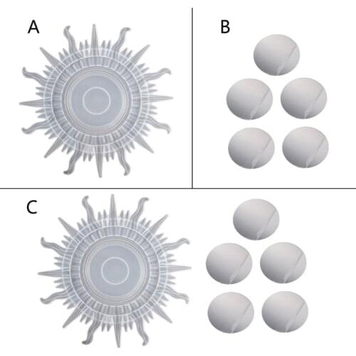 Sun Moon Mirror Wall Decoration Crystal Epoxy Resin Mold Hanging Ornaments Casting Silicone Mould DIY Crafts Home Decortives Cas
