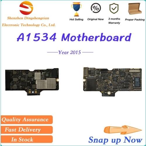 Tested Macbook Retina 12' a1534 motherboard 2015 12 inch Core M-5Y31 M-5Y51 M-5Y71 8G 256G 500G Logic Board 820-00045 EMC 2746
