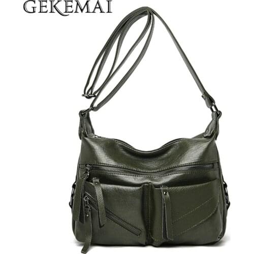 Luxury Designer Fashion Multi-pocket Design Ladies Shoulder Bag High Quality Leather Women Crossbody Bags Casual Womens Wallet