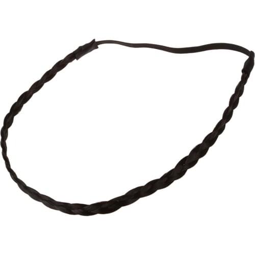 Bridal Wig Plait Braid Hair Band Headband Hippy Gypsy (nature black)