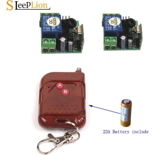 Sleeplion 433Mhz Universal Wireless Remote Switch DC 12V Relay Receiver Module RF Remote 433 Mhz/315MHz Remote Control For Gate
