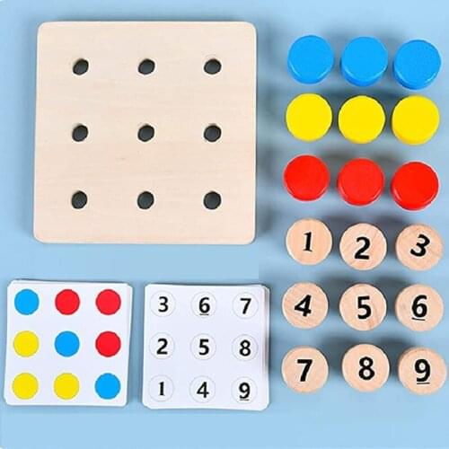 1set childrens fun montessori learn basic life skills teaching aids Tighten The Screws board Table Number game educational toys