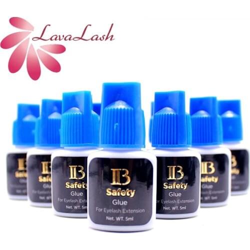 10 bottles Korea IB Ibeauty Safety Glue Non-irritating For Eyelash Extensions Original 5ml Black Glue Deep Blue Cap 20 Seconds