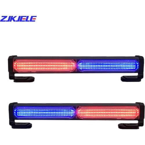 12V 24V Emergency Blue Red Grille Warning Light Head Surface Mount Bright Linear LED Mini Strobe Lightbar for Cars Truck Vehicle