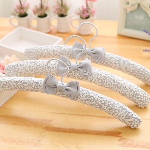 5pcs/lot 38cm lace wedding dress cloth rack High - grade clothing store anti-skid elegant hanger