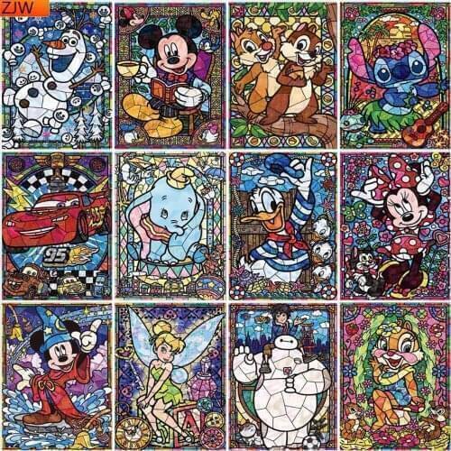 Diamond Painting Mickey Series Diamond Mosaic Cross Stitch Kits Anime Full Diamond Embroidery Room Decoration Disney