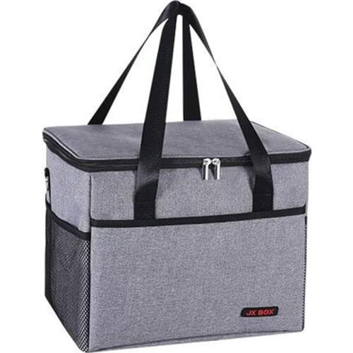 27*21*28cm Large Lunch Bag Cooler Bag Insulated Picnic Bag With Shoulder Strap For Picnic Beach Office Work School