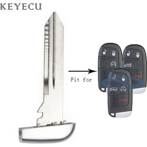 Keyecu 10× 30× 100 × Y159 Uncut Insert Emergency Key Blade for Chrysler 300 for Dodge Ram Charger for Jeep Grand Cherokee