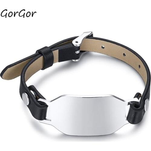 GorGor 2020 New Arrivals Men Stainless Steel Curved Brand Watch with Leather Bracelet for Employee Benefits Gift BL-469