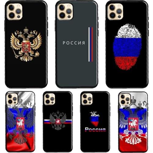 Russia Russian Flag Silicone Case For iPhone XR X XS MAX SE 2020 6S 7 8 Plus 12 Mini 11 Pro Max Shell Cover