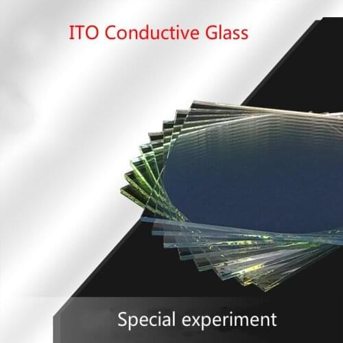 ITO conductive glass, experimental conductive substrate. Transparent, 1.1 mm thick, 5-7 ohms