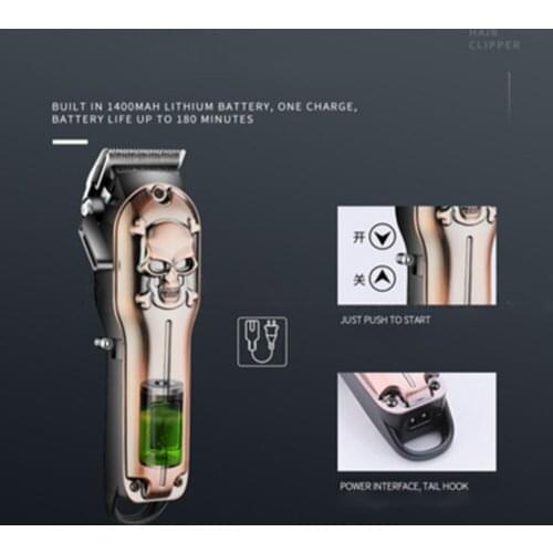 KM-2618 Adult Electric Hair Trimmer Clipper Household Barber Shop Beard Haircut LCD Digital Display Washing Knife Head