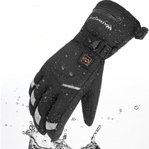 Motorcycle Heated Gloves No Battery Waterproof Winter Thermal Warm Touchscreen Cycling Gloves for Women Men Outdoor Accessories