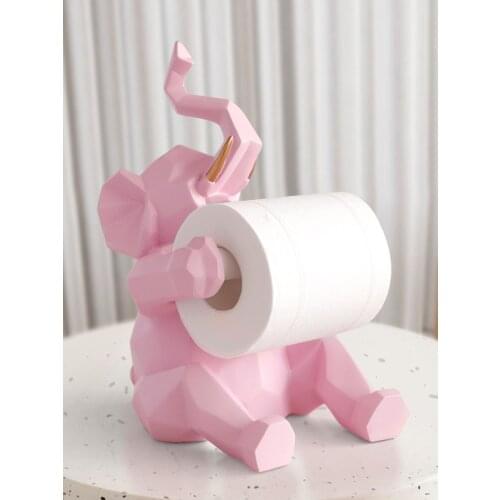Nordic simple elephant roll paper frame decoration creative living room desktop tissue box home kitchen napkin holder