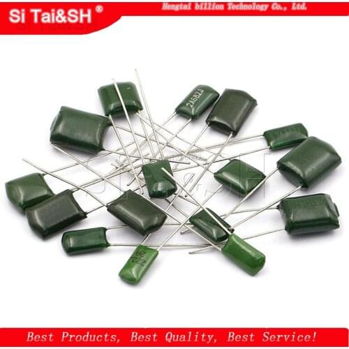 20pcs Polyester film capacitor 250V 400V 1000V 2.2nF 4.7nF 10nF 22nF 68nF 100nF 2E222J 2E472J 2E223J 2E683J 2E104J 2G103J 3A332J
