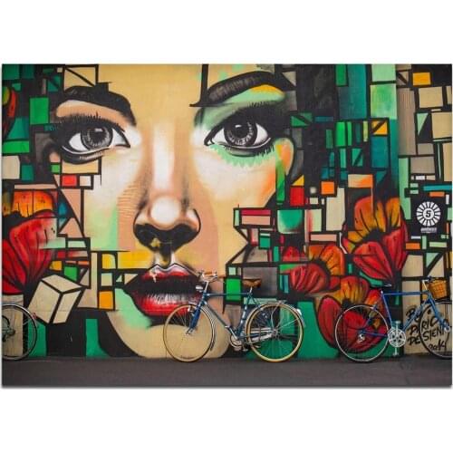 Canvas Poster Graffiti Woman Colour Face Wall Art Painting Posters and Prints Nordic Wall Pictures for Home Decor No Framed