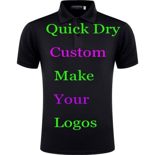 Custom Print Logos Name Quick Dry polo shirts Embroidery Heat Transfer Digital print 100% Poly Breathable perspiration Polos Man