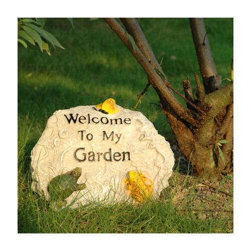 Garden Rockery Welcome Sign House Garden Garden Creative Art Decoration Countertop Decoration free shipping