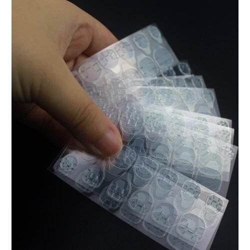 200/100 Sheets Fake Nail Self-adhesive Glue Sticker Tape Clear Double Side Adhesive Tapes Stickers Glue for False Nail Art Tips
