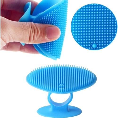 1pc Beauty Washing Silica Gel Cleaning Pad Wash Face Facial Exfoliating Brush Skin Scrub Cleanser Tool