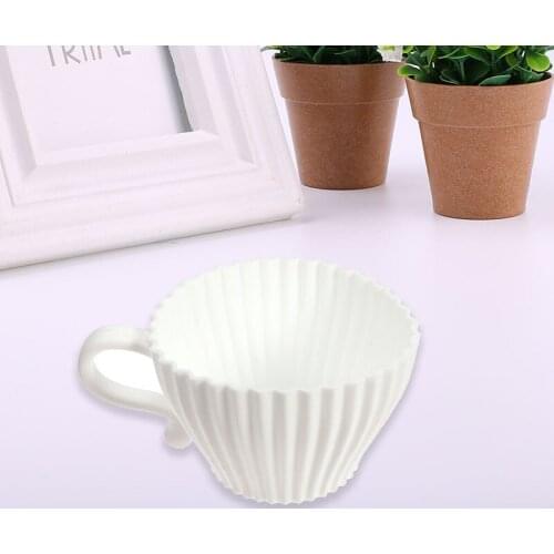 Silicone Cupcake Cups Muffin Baking Cake Tea Saucer Teacup Mold Mould