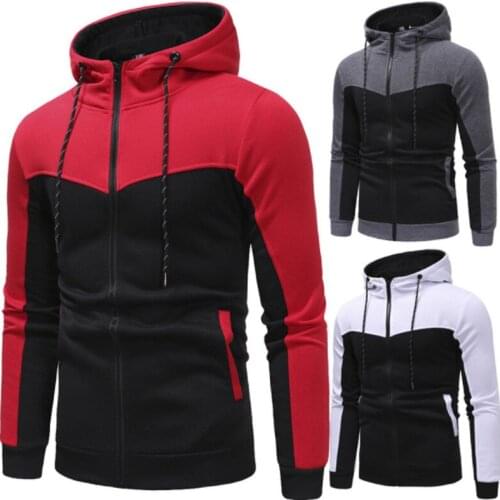 Mens Patchwork Hooded Sweatshirt Hoodies Clothing Casual Loose Fashion Warm Streetwear Male Fashion Outwear Size 3XL