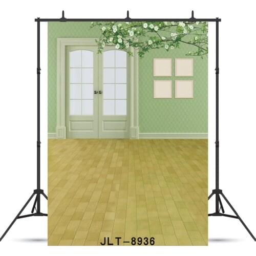 Pure Wall Window Door Floor Vinyl Photographic Background For Children Baby New Born Shower Portrait Backdrop Photocall Studio