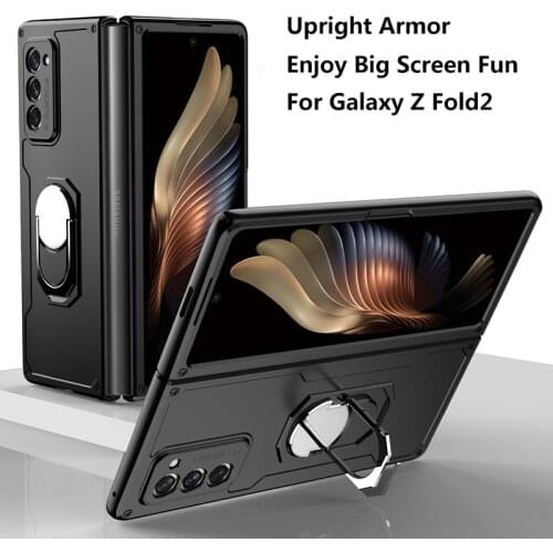 Armor Case For Samsung Galaxy Z Fold 2 5G Cases Shockproof Protection With Ring Hard Cover for Samsung Z Fold 2 W21 Anti-knock