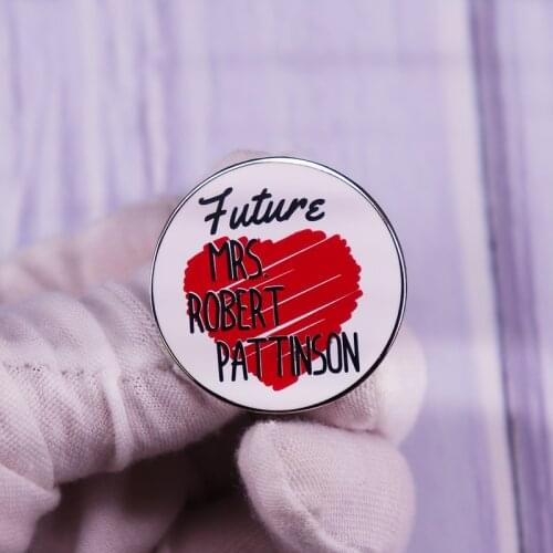 Future Mrs Robert Pattinson Love Heart Enamel Pin Badge