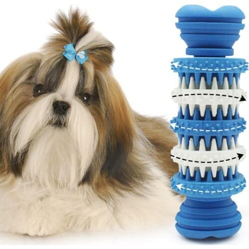 Dog Toy Rubber Toothbrush Molar Tooth Stick Teeth Cleaning Chew Pet Toys Nontoxic Dental Care For Large Small Dog