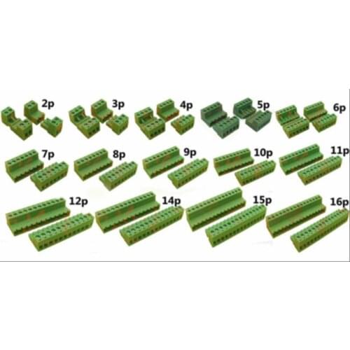 10pairs Solderless docking 2EDGRK-5.08-2p3p4p5p6p7p8p9p10p pluggable terminal block 2-24P two-wire connection