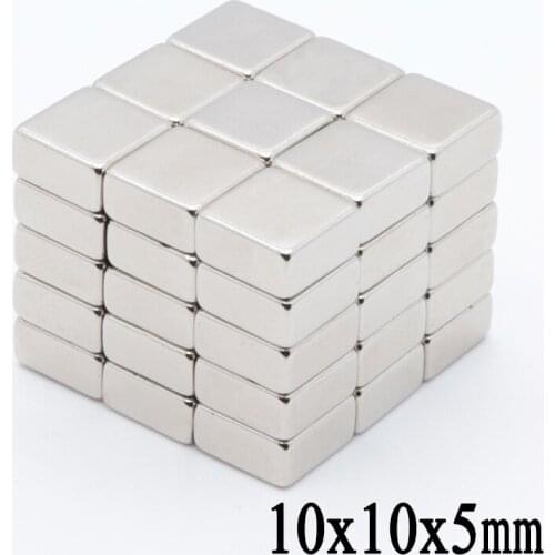 100pcs 10x10x5 mm neodymium magnet 10mm*10*5mm strong rare earth magnets 10*10* 5 mm NdFeB permanent round magnetic 10mmx10x5mm