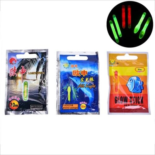 2 pcs Fishing Fluorescent Lightstick Light Night Float Rod Lights Glow Stick