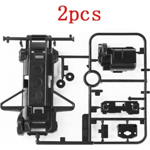 2 Pieces DD T1 Chassis with Mini Anti-collision Bar Spare Part For1/32 Scale DD Mini 4WD Car Model