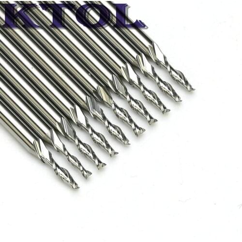 3.175x2.0x6mm Spiral End Mill 2 Flute Milling Cutters for Woodworking,Tungsten Steel Solid Carbide Bits on CNC Cutting/Carving