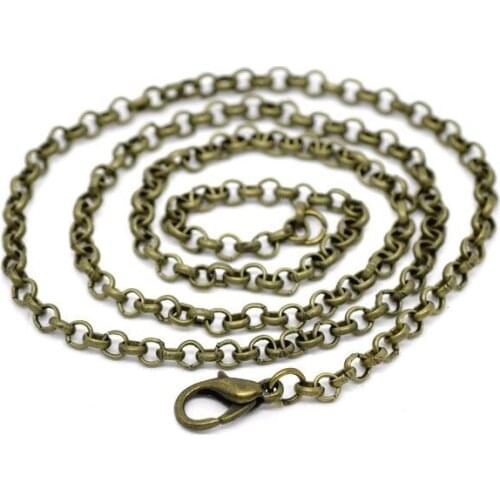 Free shipping!!!!3.2mm Bronze Tone Link Chain /Rolo chain Necklaces 18"