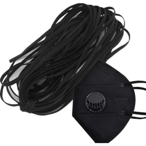 Free shipping DHL Fedex 10kg/lot 4mm 5mm Flat Rope Face Masks Elastic Band Make Mask Ear Strap Rubber String Cord Round Adjuster
